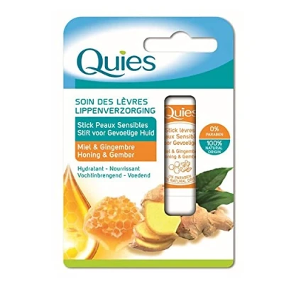 Afbeelding van Quies Lip Care Stick Gevoelige Huid Honing &amp; Gember 4,5 g