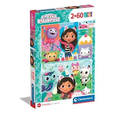 Image de Puzzle 2 x 60 pièces Clementoni Gabby&#039;s Dollhouse