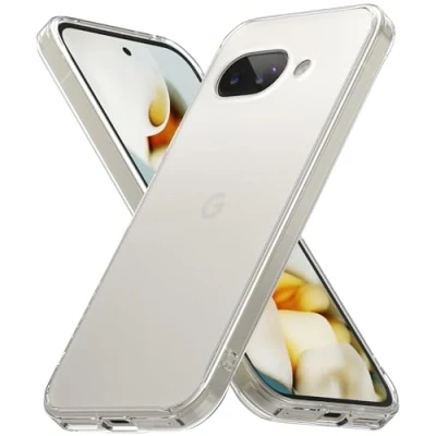 Afbeelding van Ringke Fusion Beschermhoes compatibel met Google Pixel 9a, anti vingerafdruk, transparant, schokbestendig, krasbestendig, bumper case cover mat transparant