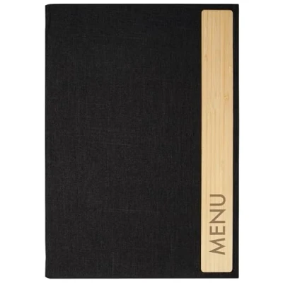 Afbeelding van Menukaart map Sigel A4 Eco serie D.grijs/hout voor 8 blad