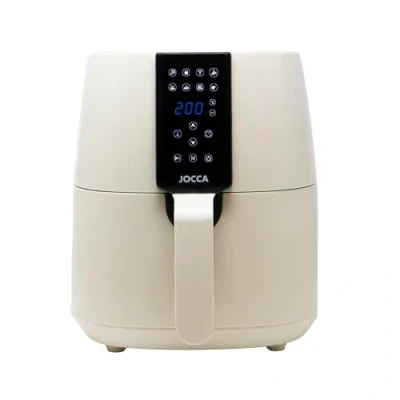 Afbeelding van JOCCA Heteluchtfriteuse 3,8 l kleur / olievrije friteuse timer instelbare temperatuur gezond koken 1450 W vermogen (crème)