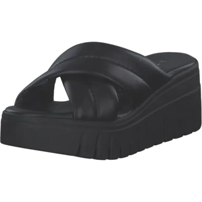 Afbeelding van Tamaris Muiltjes met hak, Dames, Maat: 37, Black leather Leer