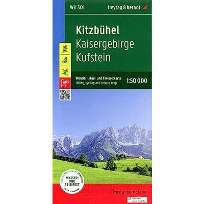 Afbeelding van Kitzbühel, Wander , Rad und Freizeitkarte 1:50.000, freytag &amp; berndt, WK 301