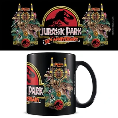 Afbeelding van Jurassic Park (30Th Anniversary Logo) Zwarte Beker 315ml