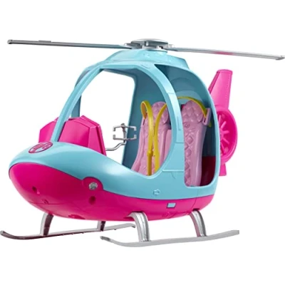 Afbeelding van Barbie FWY29 Helicopter met Ruimte voor Twee Poppen van Dreamhouse Adventures, Meerkleurig, Vanaf 3 Jaar