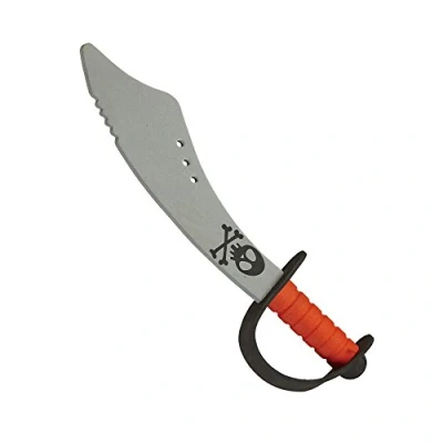 Image de W WIDMANN MILANO Party Fashion 03614 Épée de pirate, en EVA, 42 cm, avec motif tête mort, accessoire, accessoires, carnaval, fête à thème