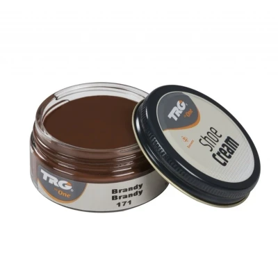 Afbeelding van TRG schoencrème met bijenwas brandy donkere cognac 50 ml