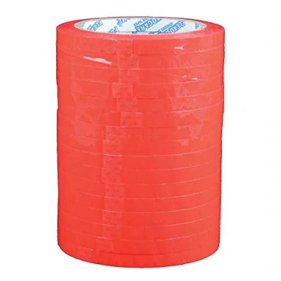 Afbeelding van Polypropyleen plakband, 9 mm x 66 m, rood, 16 stuks