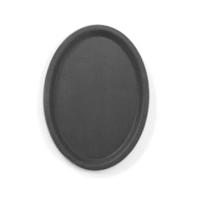 Afbeelding van Hendi Dienblad Ovaal Zwart Glasvezel Antislip Horeca 160x230(H)22mm