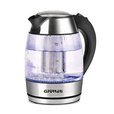 Afbeelding van G3 Ferrari BolleBlu bouilloire 1,8 L 2200 W Noir, Acier inoxydable, Transparent
