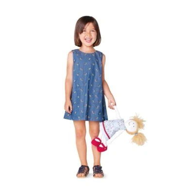 Afbeelding van Burda Glamour jurk patroon Kids Kinderjurk Maat 92 122