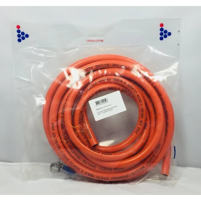 Afbeelding van DWS PVC Gasslang Met Slangklemmen 500 Cm Oranje Gasslangen &amp; Leidingen