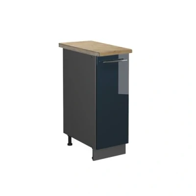 Afbeelding van Vicco Apotheekkast Fame Line, Donkerblauw hoogglans/Antraciet, 30 cm , WB Eik