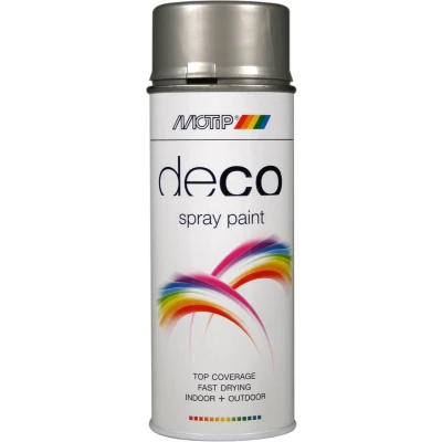 Afbeelding van Motip Deco lakspray hoogglans 0,4l wit aluminium