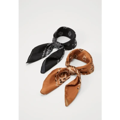 Afbeelding van Urban Classics Bandana Unisex 2 PACK Halsdoek, Heren, Maat: One Size, Black/cognac