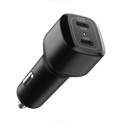 Afbeelding van Spigen autolader USB C 65 W 2 poorten opladen Rqpide PD 3.0 45 + 20 sigarettenaansteker compatibel met iPhone 14 13 Plus Pro Max MacBook Air iPad Galaxy S21 Ultra S20 FE