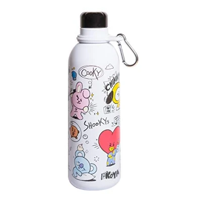 Afbeelding van Grupo Erik Drinkfles Bt21 Junior 500 Ml 7 X 25 Cm Rvs Wit