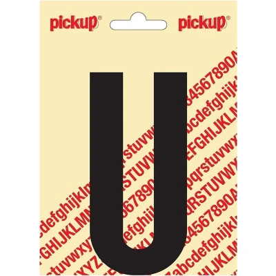 Afbeelding van Plakletter Nobel Sticker zwarte letter u Pickup