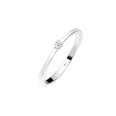 Afbeelding van Elli PREMIUM Dames Ring Verlovingsring met Diamant (0,03 ct) in 925 Sterling Zilver