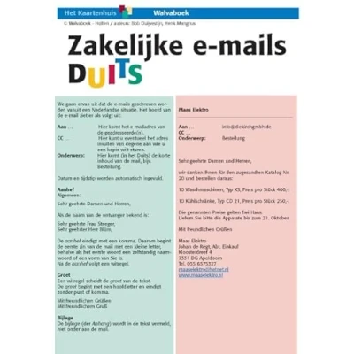 Afbeelding van Taalkaarten Walvaboek Zakelijke e mails Duits