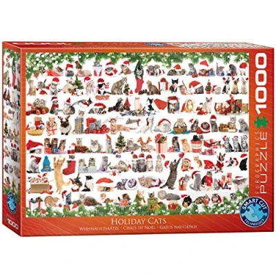 Afbeelding van Eurographics Weihnachtskatze Puzzel voor kinderen, Maat: One Size, Multicoloured