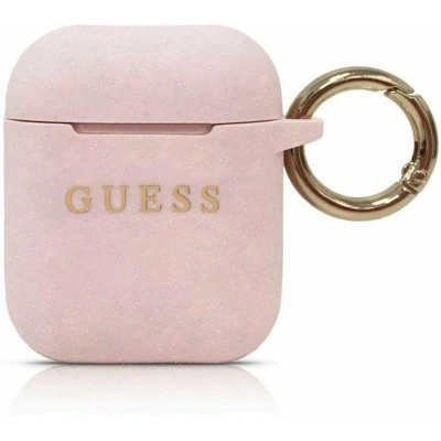 Afbeelding van Guess Silicone Case voor Apple Airpods 1 &amp; 2 Roze