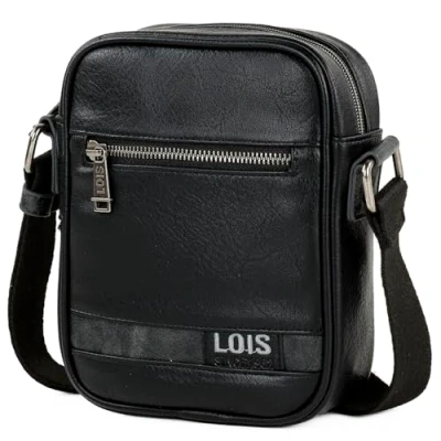 Afbeelding van Lois Crossbody Bag Heren, Schoudertas Dames, Schoudertas, Man, Stijlvol en Veelzijdig, zwart