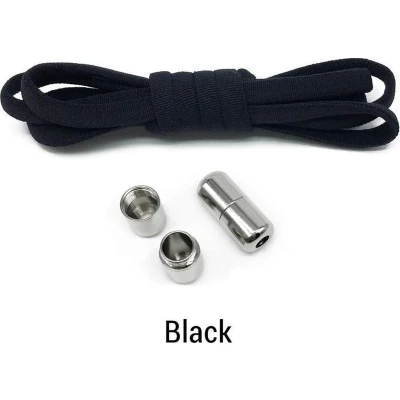 Afbeelding van Elastische Geen Tie Schoenveters Halve Cirkel Veters Voor Kinderen En Volwassen Sneakers Schoenveter Quick Lui Metalen Slot Schoen Strings
