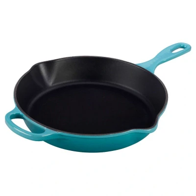 Afbeelding van Le Creuset Gietijzeren Ronde Hoge Skillet In Caribbean Blue 26cm