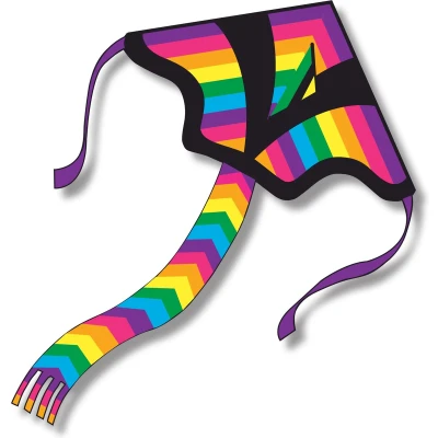 Afbeelding van Vlieger Delta Rainbowtail JUMBO 125x145