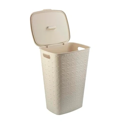 Afbeelding van Curver Softex Wasmand met Deksel 56L Krijtwit