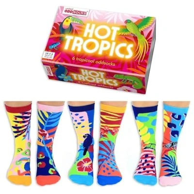 Afbeelding van United Odd Socks 6 Packmottomotive Sokken, Dames, Maat: 36 41, Hot tropics