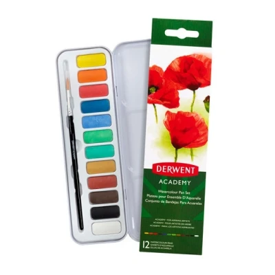 Image de Derwent Academy peinture à l&#039;aquarelle (12 couleurs)