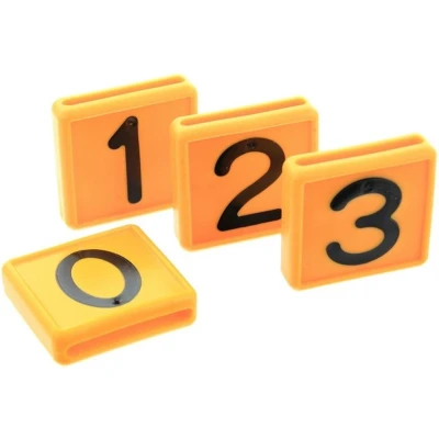 Afbeelding van Schuifnummer Geel Zwart Nummer 0 10 Stuks