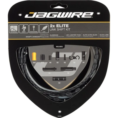 Afbeelding van Jagwire 2X Elite Link Schakelkabel Set, zwart