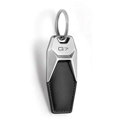 Afbeelding van Audi 3181900617 sleutelhanger van metaal en leer met Q7 opschrift, zilverkleurig