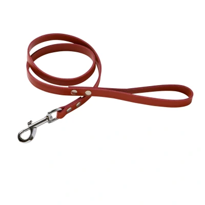 Afbeelding van Adori Looplijn Leer Met Print Rood Hondenriem 100x1.0 cm