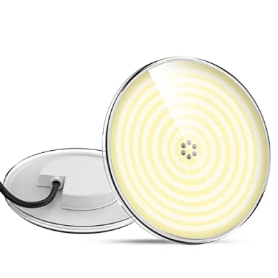 Afbeelding van LyLmLe led zwembadspot, gevuld met hars, 35 W, zwembadlamp PAR56 (komt overeen halogeenlamp 300 W), 2800 lm, stralingshoek 140 graden, IP68 waterdicht, 12 V AC/DC, 3000 K