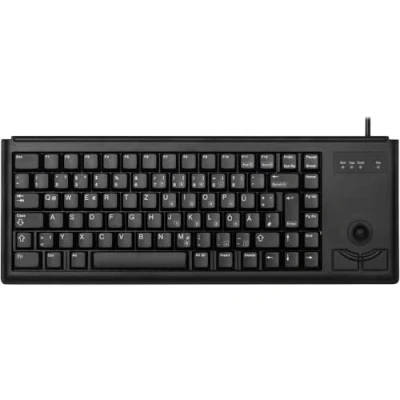 Afbeelding van CHERRY Compact toetsenbord met trackball (NL, Bedraad), Toetsenbord, Zwart