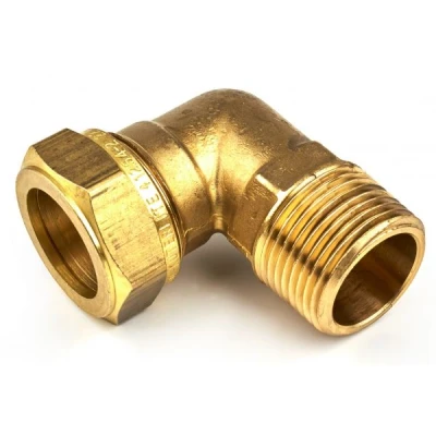 Afbeelding van Kuterlite knelkoppeling 3/4&quot; buitendraad x Ø22 knie. Artikelnr: 089324.4