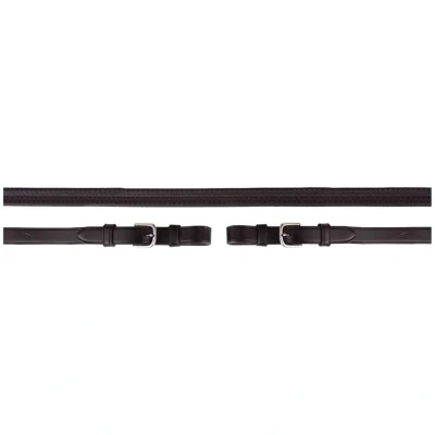 Afbeelding van BR Teugel Eventa Pro Grip 16mm ronde gesp Zwart/Zilver Pony