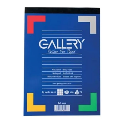 Afbeelding van Gallery schrijfblok, ft A5, geruit 5 mm, blok van 100 vel schrijfblok