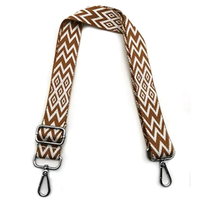 Afbeelding van Schouderriem voor handtas dames bruin, kleurrijk, verstelbaar, schoudertas, dames, met karabijnhaak, zilver, 3,8 cm, vervanging brede bandjes meisjes, doe het zelf accessoires, 3, #3