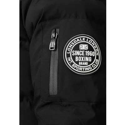 Afbeelding van Lonsdale MIT Kapuze Normale Passform Mallaig Winterjas, Heren, Maat: XXL, Black white