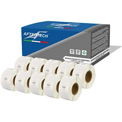 Afbeelding van Aftertech 10 x 11353 12 24 mm, compatibele zelfklevende etiketten (1000 etiketten/rol = 10.000 in totaal) voor Dymo LabelWriter S0722530 labelprinters