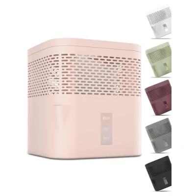 Afbeelding van BonAura® AirOne Lite luchtontvochtiger zonder stroom voor badkamer en keuken met 360 ventilatie, luchtbevochtiger schenktuit granulaat, luchtontvochtiger, 450 g,