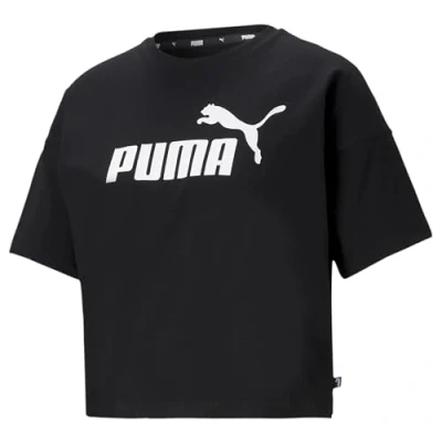Afbeelding van Puma ESS Cropped LOGO Tshirt print, Dames, Maat: XS, White