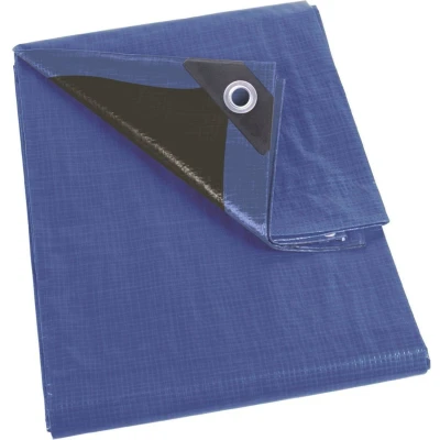 Afbeelding van Afdekzeil Perel 6 x 10 m (Ultrasterk, 180 gr/ m², Blauw/ zwart, Waterdicht)