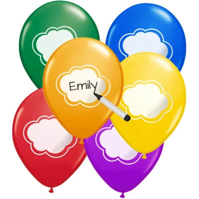 Image de Ballon Streaming coloré 6 morceaux