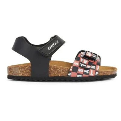 Afbeelding van Geox Ghita BOY Sandalen voor kinderen, Maat: 34, Black/red Kunststof
